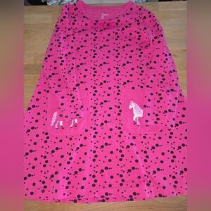 Cat & Jack Pink Polka Dot A-Line Skirt with Unicorns